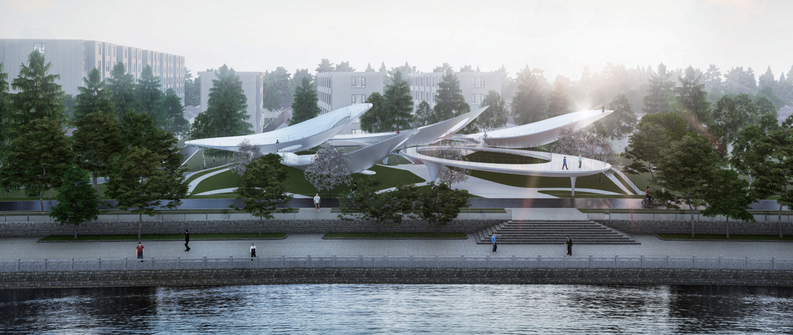 滄州運(yùn)河活化國(guó)際設(shè)計(jì)師競(jìng)賽三等獎(jiǎng)作品丨懸舟之境接天云——Sailing in cloud